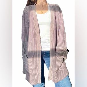 Simply Vera Vera Wang Large Purple Ripped Cardigan